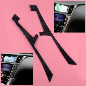 

CITALL 2PCS Carbon Fiber Style Center Console Cover Trim Panel Frame Fit for Infiniti Q50 Q60 2014 2015 2016 2017 2018 2019