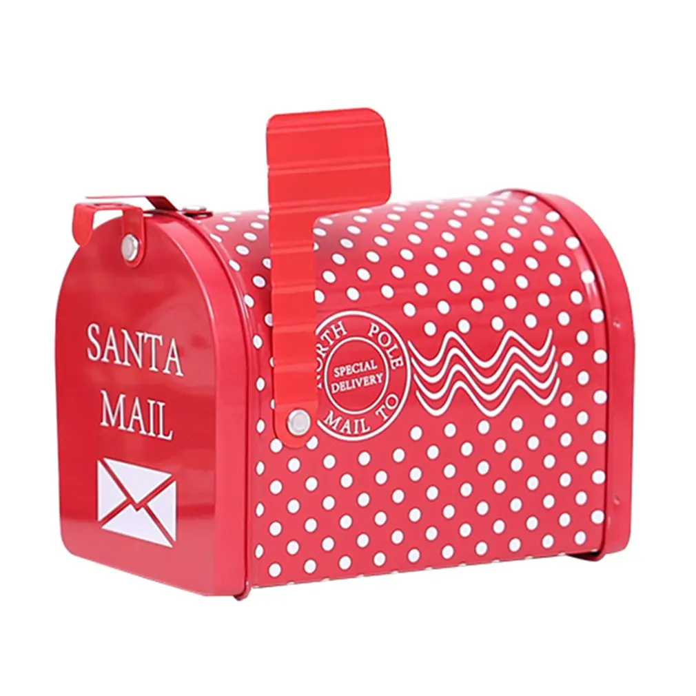 

Christmas Mailbox Tinplate Empty Tins Home Storage Containers Shabby Chic Tins for DIY Candles Dry Storage Party Wave Point