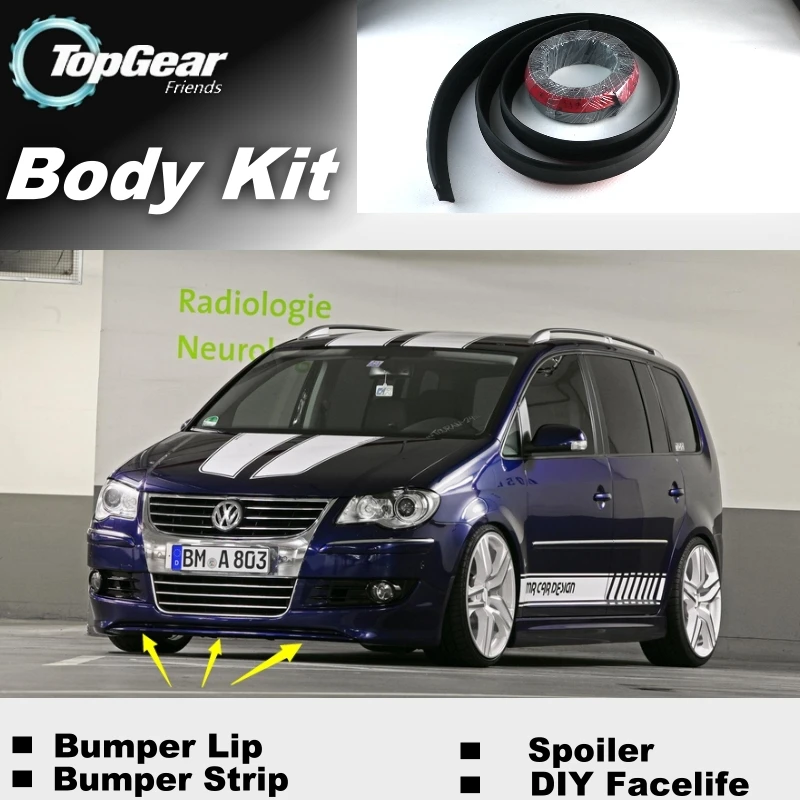 Bumper Lip Deflector Lips For Volkswagen Vw Touran Front Skirt For Top Gear Car View Tuning / Kit / Strip - Front Skirt - AliExpress