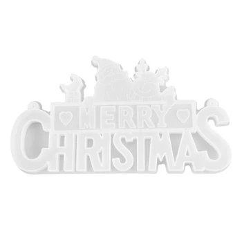 

Epoxy Casting English Letters Christmas Decor Craft Ornament Charming DIY Silicone Mold Doorplate Resin Sign Gift Jewelry Making