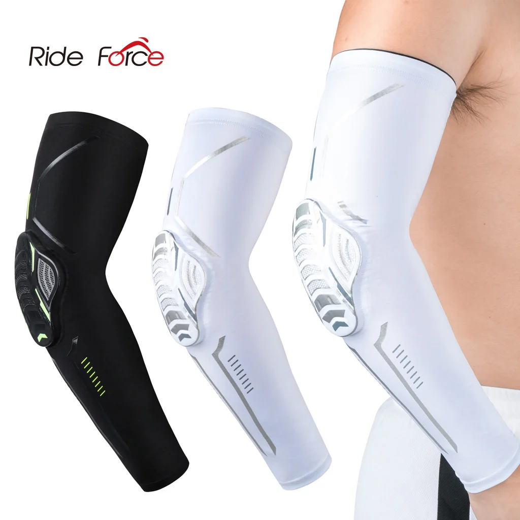 

Ride Force 1 Piece Basketball Elbow Pads Elastic Foam Volleyball Sleeves Protector Fitness Gear Sports Training Support Bracers