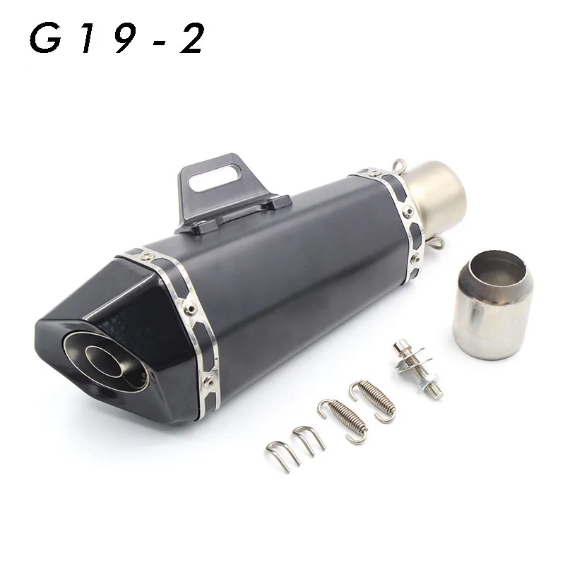 Мотоциклы Выхлопной Трубы Универсальный Akrapovic для FZ1 R6 R15 R3 ZX6R ZX10 Z900 1000 CBR1000 GSXR1000 650 K7 K8 K11 R1 Байк - Цвет: G19-2