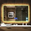 Rectangle Bluetooth Smart Bathroom Makeup Mirror With LED Warm White Light human body induction Anti-fog Beauty Mirrors 1