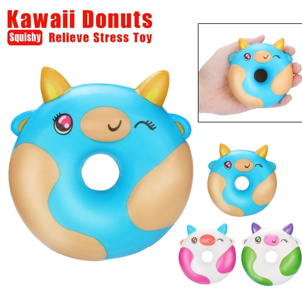 Прекрасный крем-пончик ароматизированный сквиш медленно поднимающийся Squeeze Toys коллекция