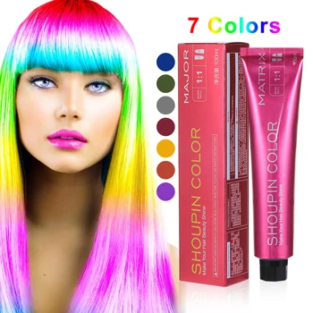 

100ML Hot Sale Mermaid Hair Coloring Shampoo Fashion Styling Mild Safe Hair Dyeing Cream Shampoo For All Men/Women Hairs