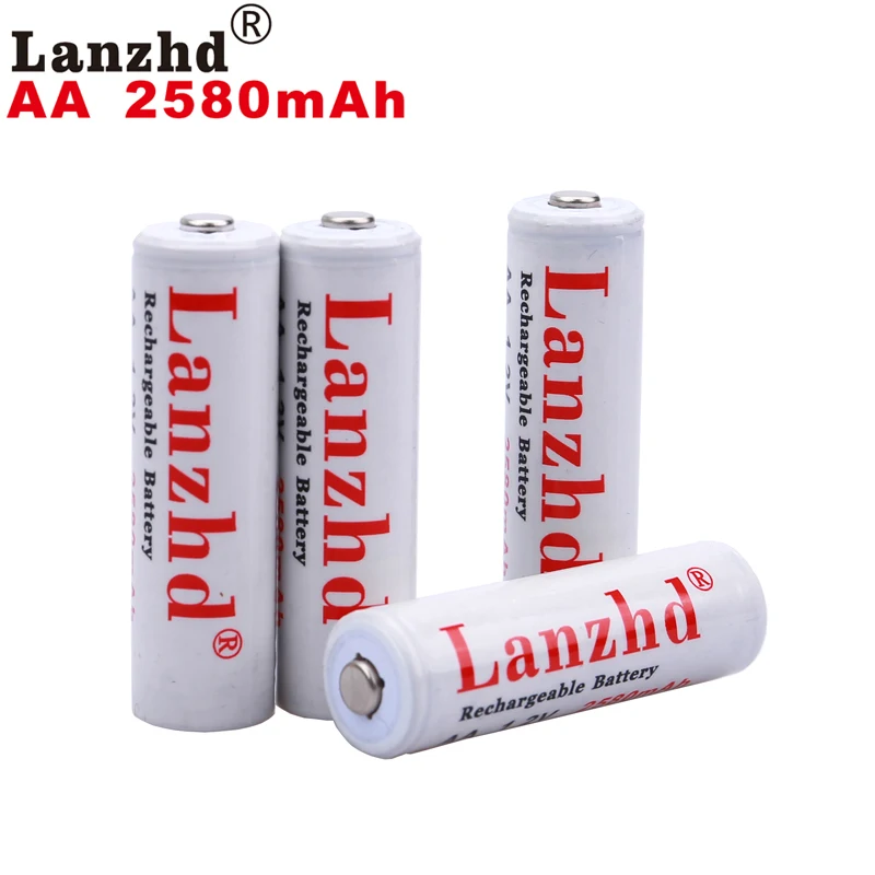 10-60 шт) перезаряжаемые батарейки AA 1,2 V литиевая батарея Pro AA 2580mAh 1,2 V Ni-MH для игрушка-фонарик предварительно разогреваемая батарея 2A