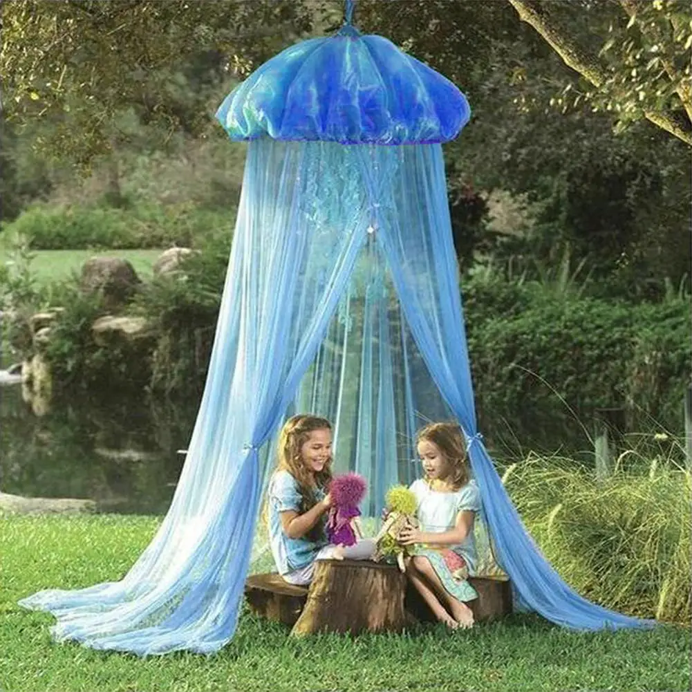 

Kids Baby Princess Room Bed Jellyfish Shape Curtain Canopy Summer Mosquito Net Kids Room Decor Cute
