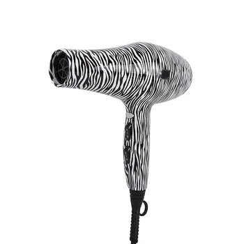 

Zebra Hair Dryer Negative Ion Blowdryer Black and White Stripes High Power Hairdryer Anion Fan Salon Style Tool Cold Hot Wind