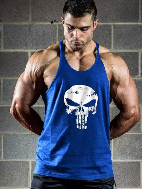 Mens Weightlifting Sport Stringer Tank Top Men Bodybuilding and Fitness Man Singlets Tanktop Shirts gym Printing Clothes