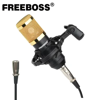 

BM-800 +48V Phantom Power Plastic Shock Mount Professional Studio Recording Broadcasting Chorus Computer Condenser Microphone