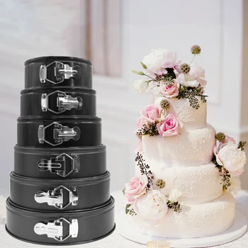 

Carbon Steel Non-stick Spring Form Baking Pan Removable Bottom Cake Pan Bakeware Cake Baking Moulds Kitchen Accessories Gadget