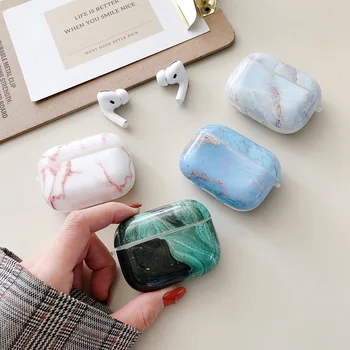 

For AirPods Pro cover funda luxury oil Painting marble Case fashion Plastic hard headphone Case For Air pods Pro 3 Earphone Case