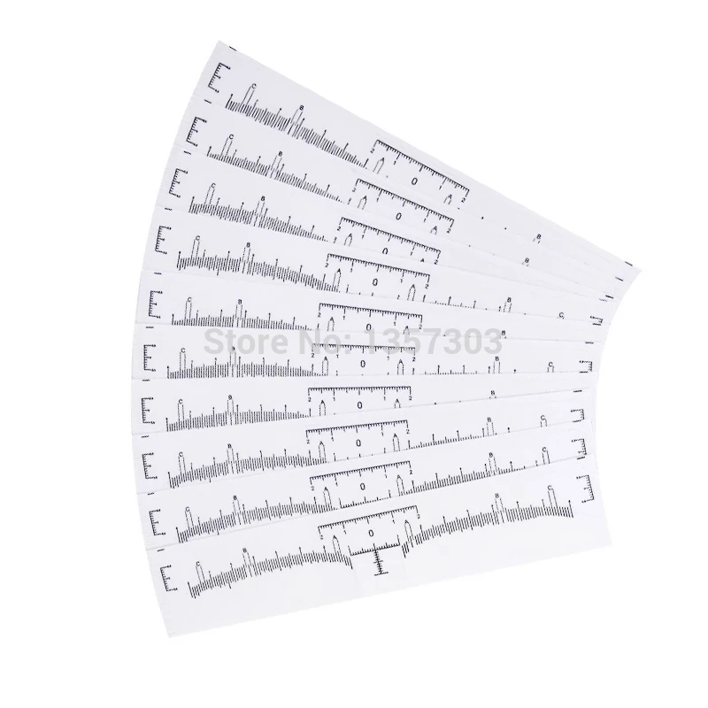 New 50pcs Eyebrow Ruler Sticker Grooming Stencil Shaper Ruler Measure Tool Eye Brow Drawing Guide Card Brow Template DIY Make up drawing a complete guide