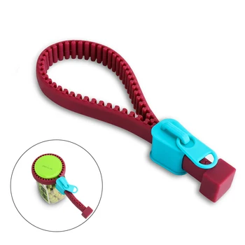 

Can Opener Jar Opener Silicone Anti-Skid Manual Can Openers Creative Kitchen Gadget Zipper Type Rubber Bottle Lid Gripper