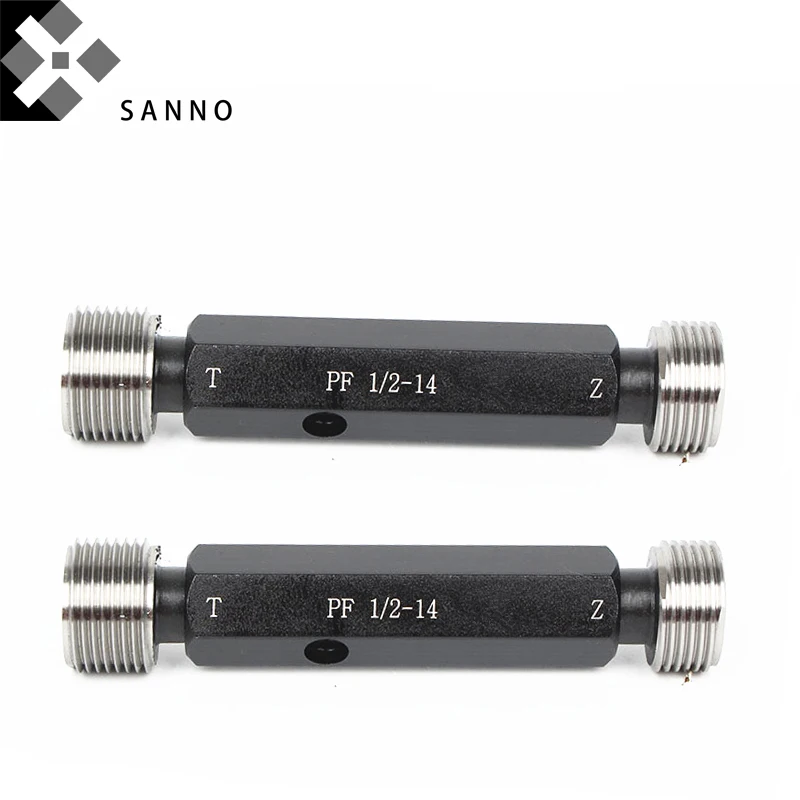JIS cylindrical thread plug gauges  PF18, PF14, PF38, PF12, PF34, PF1 inch go and no go straight pipe measuring tool (1)