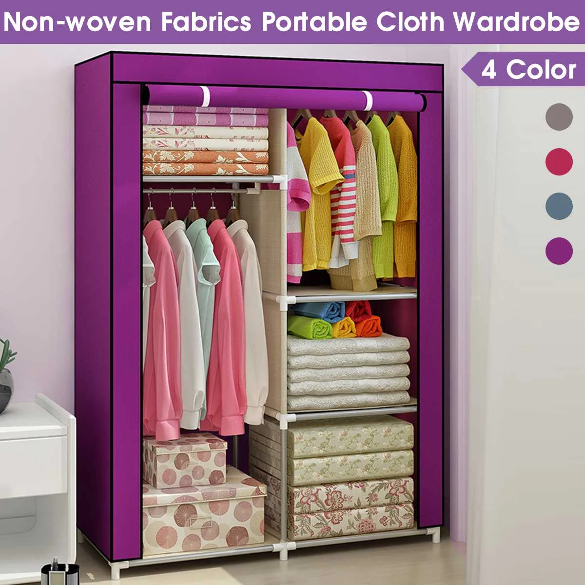Bedroom Multipurpose Non-woven Cloth Wardrobe Folding Portable Clothing Storage Cabinet Dustproof Cloth Closet Home Furniture Bedroom Multipurpose Non-woven Cloth Wardrobe Folding Portable Clothing Storage Cabinet Dustproof Cloth Closet Home Furniture