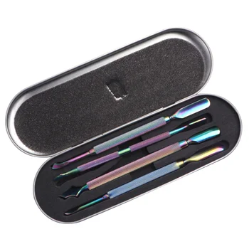 

4Pcs Nail Art Pusher Remover Tool Cuticle Pusher Dead Skin Remover Manicure Tools (Colorful)