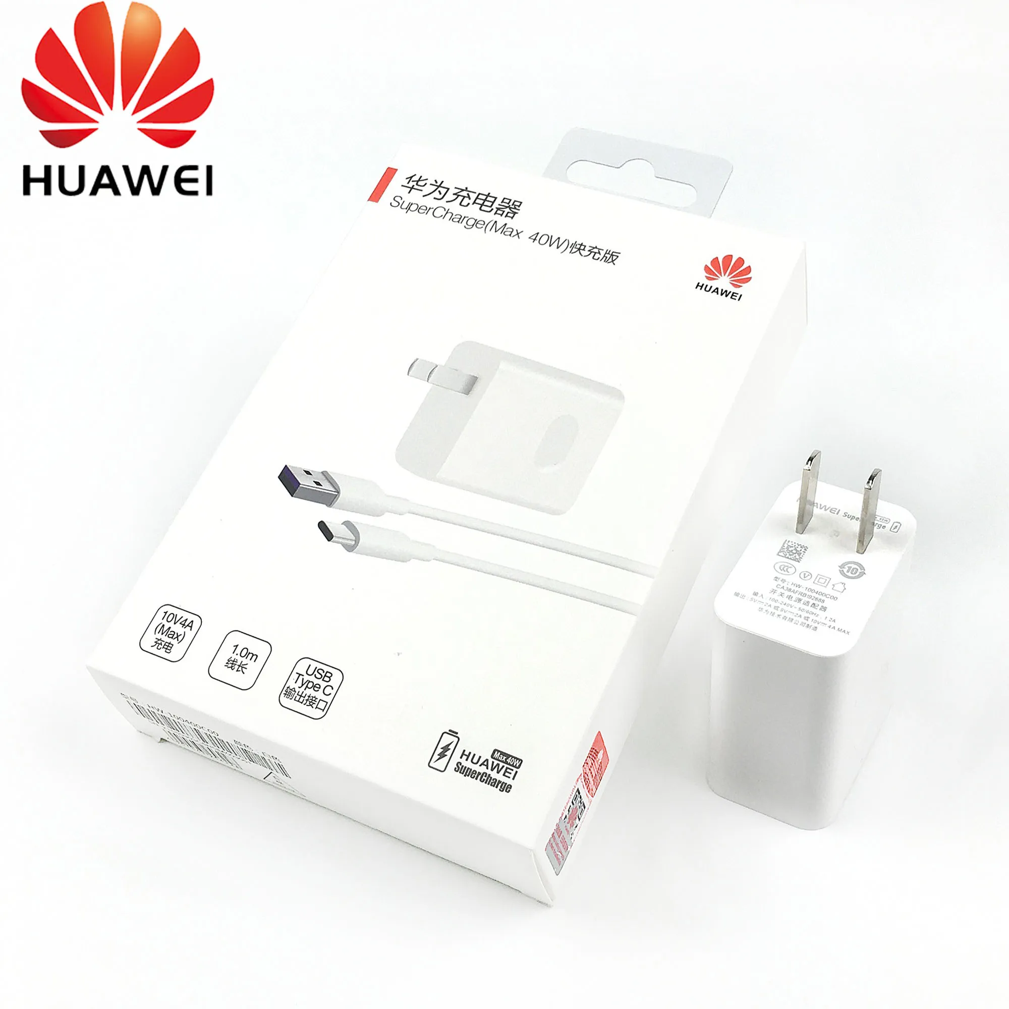 Зарядное устройство huawei Supercharge Оригинал 40 Вт Быстрая зарядка 10 В/4 а адаптер USB C