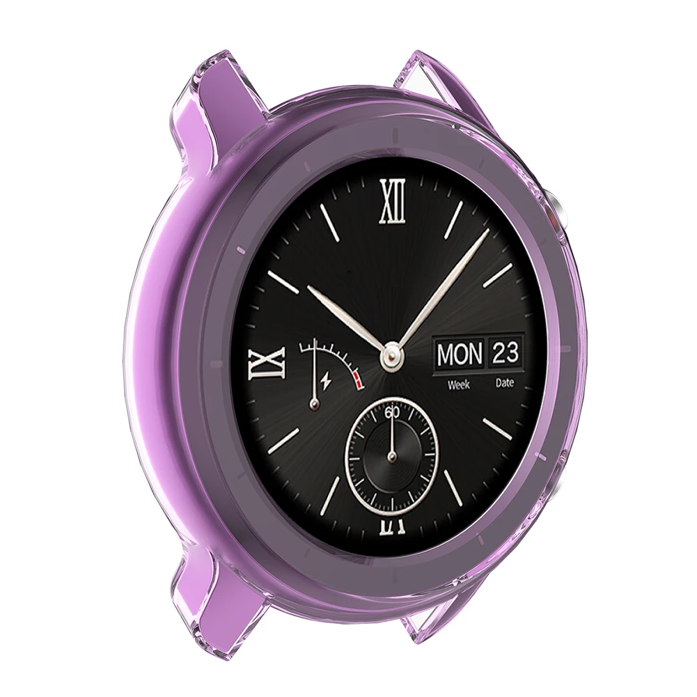 Подвижный ударопрочный чехол из мягкого ТПУ для Amazfit GTR 42/47 мм Корпус часов бампер