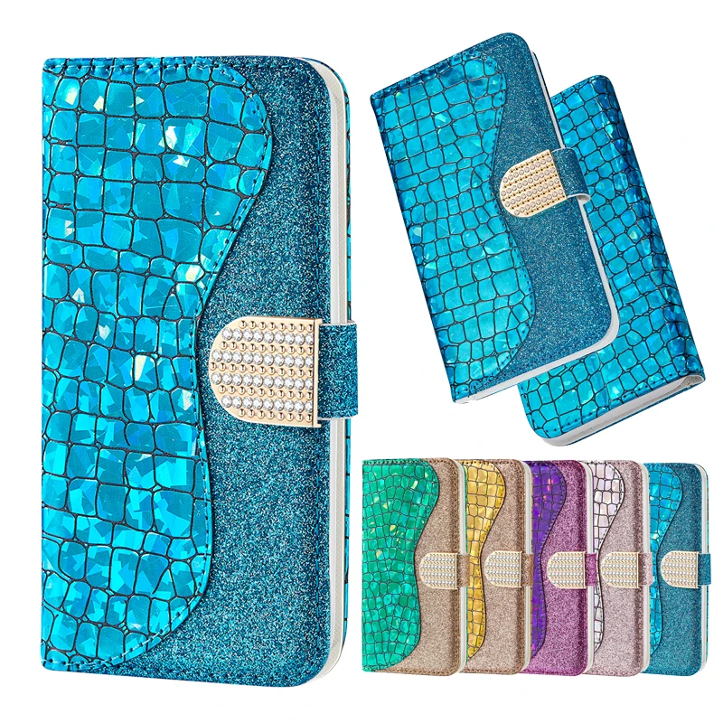 

Glitter Diamond Leather Case For Redmi 6 6A 5A Redmi 6 Pro A2 Lite Book Flip Stand Cover For Redmi Note 7 Case Redmi Note 6 Capa