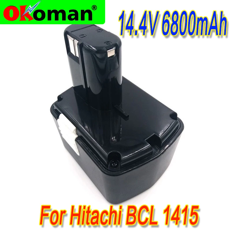

Rechargeable Power Tool Battery for Hitachi 14.4V 6800mAh NI-MH for DS14DVF3 EB1414S EB1412S EB1414 EB1414L CJ14DL DH14DL