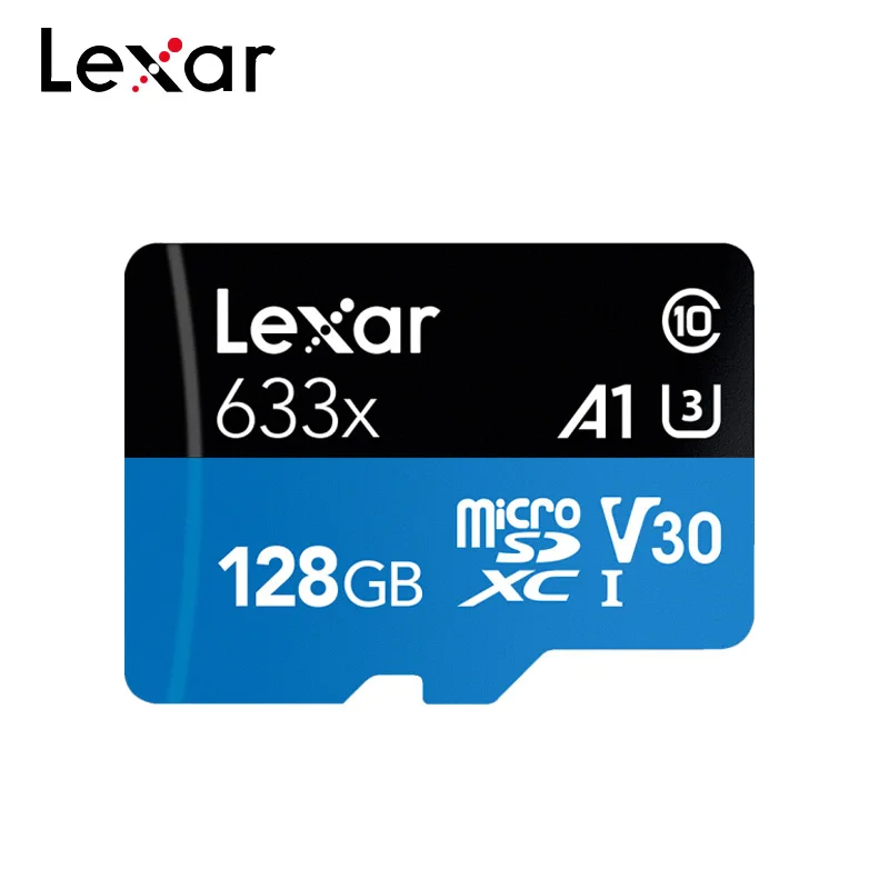 Lexar, 512 ГБ, Micro SD карта, 256 ГБ, карта памяти, 128 ГБ, Макс., 95 МБ/с./с, 64 ГБ, класс 10, 633x, TF карта, 32 ГБ, флеш-карта с адаптером