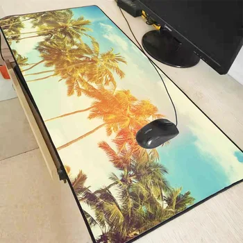 

XGZ Palm Scenery Large Gaming Mouse Pad Lock Edge Mouse Mat Keyboard Pad Desk Mat Table Mat Gamer Mousepad for Laptop Notebook