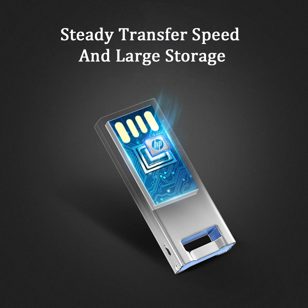 HP Mini Metal Usb 2.0 Flash Drive 64GB 32GB 16GB pendrive Portable Memory Stick Storage Flash Disk