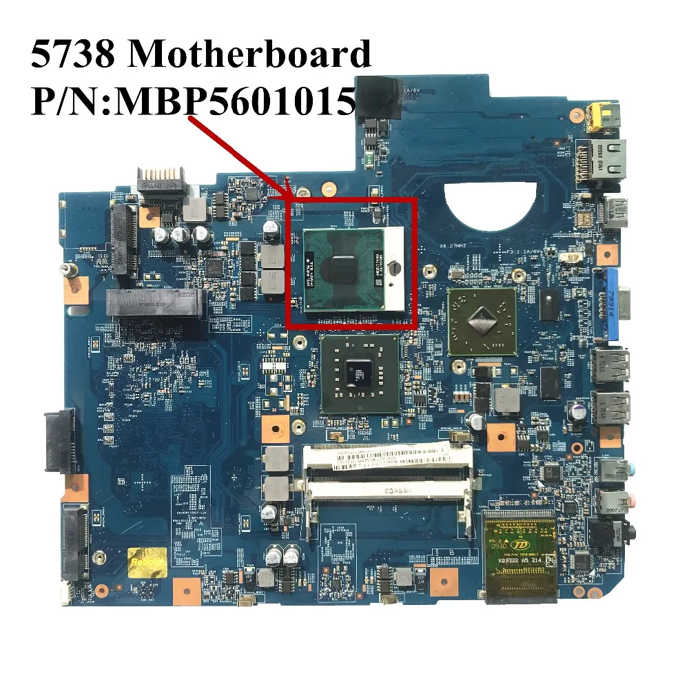 

For Acer Aspire 5738 Laptop Motherboard HD 4570 512MB GM45 DDR2 MBP5601015 JV50-MV M92 48.4CG07.011 100% working