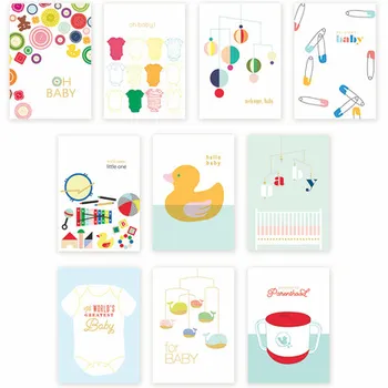 

New Baby Card Mini Baby Invitation Card For Boy/Girl Small Gift Message Card