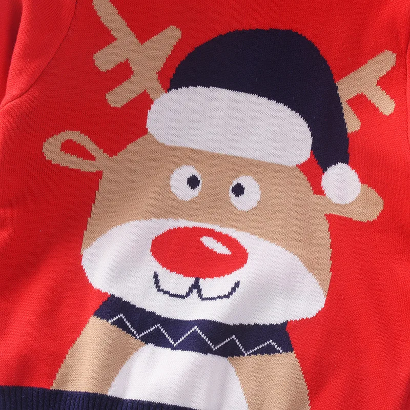Новинка года; свитер для мальчиков; сезон осень-зима рождественский толстый теплый детский вязаный пуловер Джемпер; свитера для маленьких мальчиков От 2 до 7 лет
