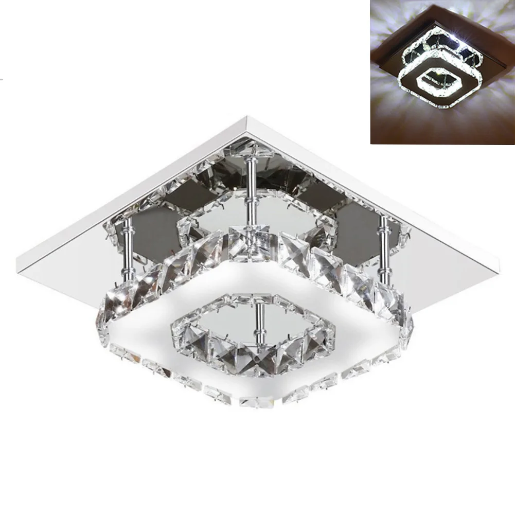 

Dining Room Home Surface Mounted Anti Glare Ceiling Light Balcony Crystal Bedroom Square Kitchen Led Hallway Modern Decoration