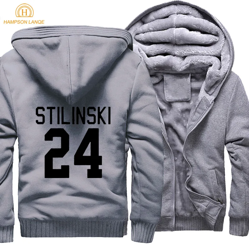 Тройник Волк Зимняя мужская Толстая теплая флисовая куртка спортивная Stilinski утепленная толстовка пальто с капюшоном пальто спортивная куртка - Цвет: gray1