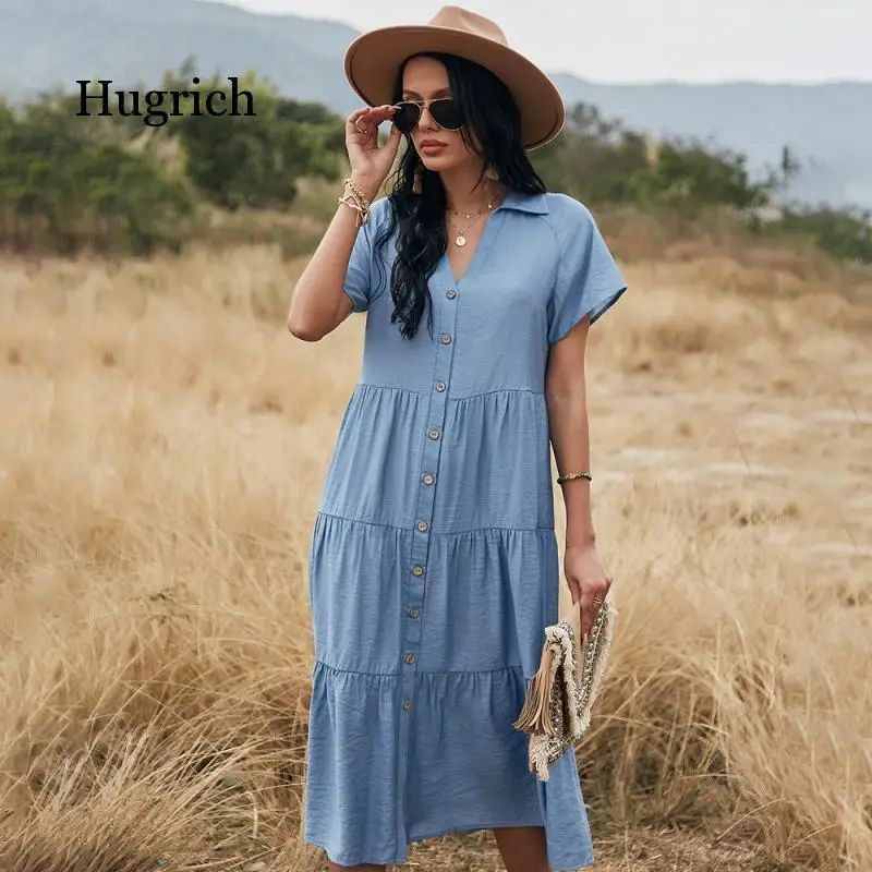 

2021 женское однотонное платье средней длины с V-образным вырезом, сексуальное женское повседневное праздничное платье