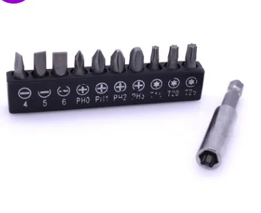 

Universal Flexible Shaft 10 Pc Bit of Mouths Cordless Drill with Screwdriver Head Set Manufacturers Direct Selling Bits Set