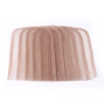 

100pcs 4X4inch Swiss Lace Closure Frontal Base Brown Hand-woven Hair Net Piece For Making Lace Wigs Cap Closure Wig Accessory