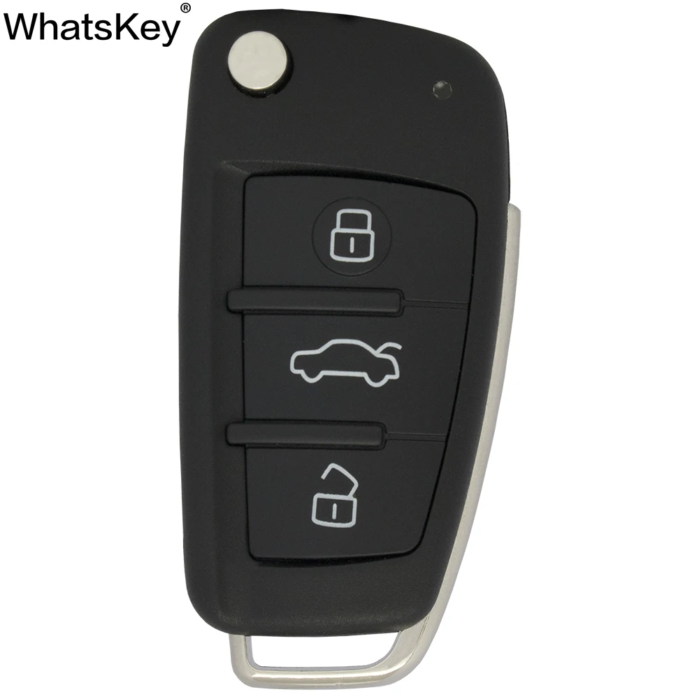 WhatsKey 3 кнопки Складной Дистанционный флип автомобильный чехол для ключей Audi A6L A3 A4