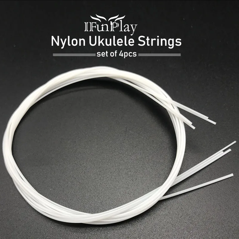 Набор из 4 шт. Струны для укулеле нейлоновые струны в английском стиле белые