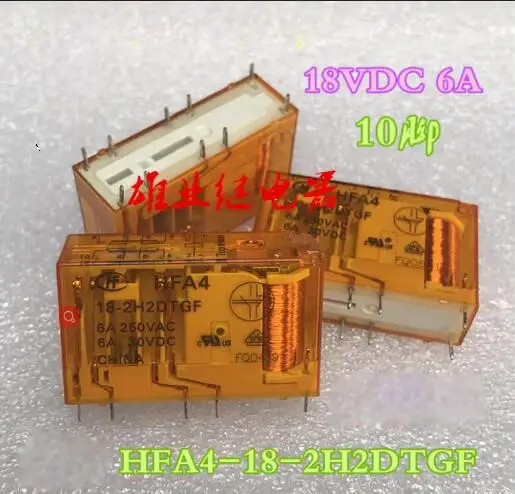Реле HFA4 18-2H2DTGF HFA4-18-2H2DTGF 18VDC DC18V 18V 6A 250VAC 10PIN | Обустройство дома