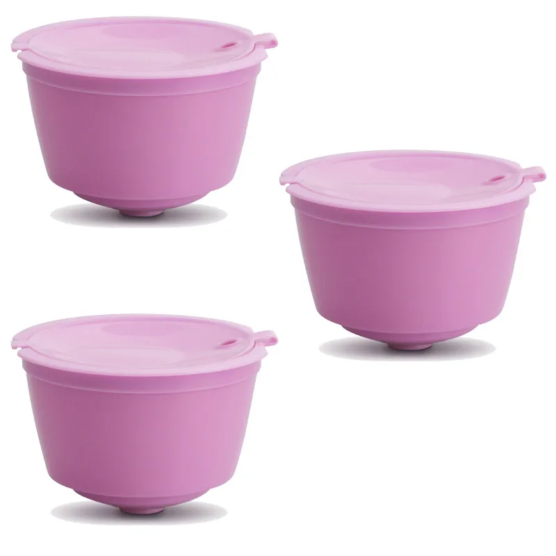 pink 3 шт./упак. использовать 150 раз combinacapsule Кофе капсулы Пластик капсула многоразового Многоразовые Совместимость с Nescafe пополнения чернил - Цвет: pink