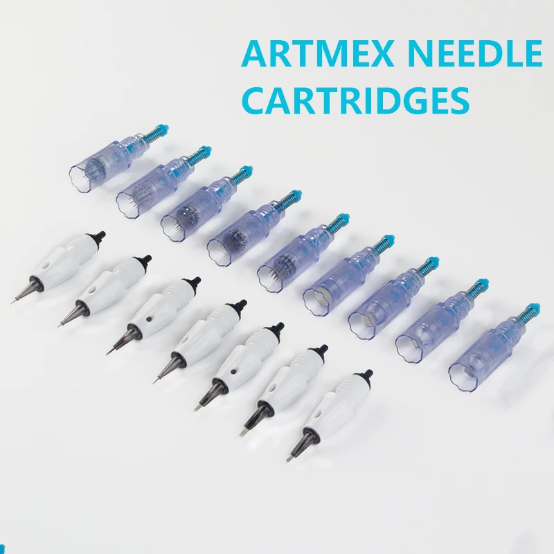 

Artmex V8 V6 V3 V1 Cartridge Needles 9/12/24/36/42/nano Needles Microneedle MTS Therapy System for Screw Port Machine Tips