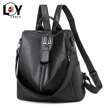 

Fashion Women Backpack High Quality Youth Leather Travel Backpacks For Teenage Female School Shoulder High Capacity Bag Bagpack
