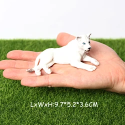 Roaring Smilodon Action Figure - Educational Wildlife Toy & Garden Decoration (White lioness)