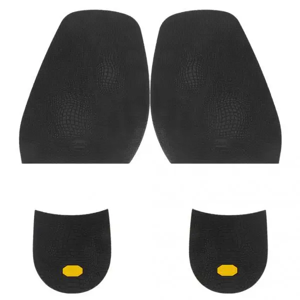 

2x 1 Pair Rubber Stick On Hafe Soles Large 1.9mm + Heels 6.5mm