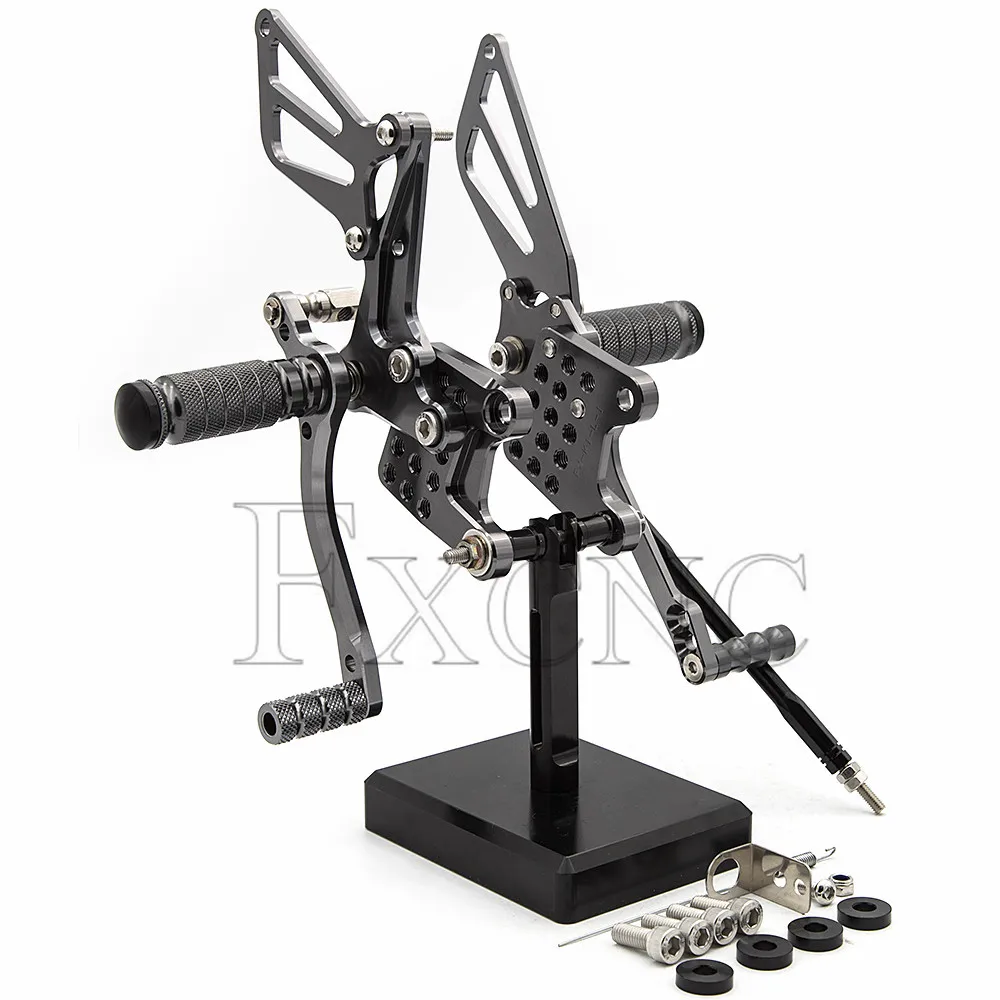 Для GSXR1000 2000 01 02 03 04 Rearset подножки подножка тормозные колодки для Suzuki SV650 SV650S SV1000 SV1000S 98-14 - Цвет: Grey