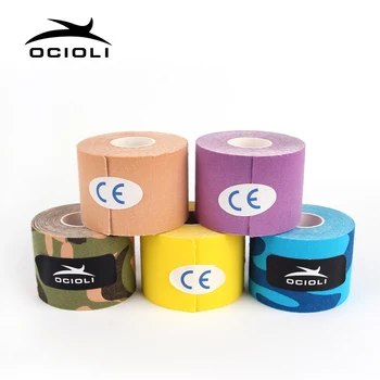5Cm * 5M Camouflage Kinesiologie Tape Knie Elleboog Arm Been Enkel Protector Spierpijn Elastische Bandage Kinesiotap Sport taping