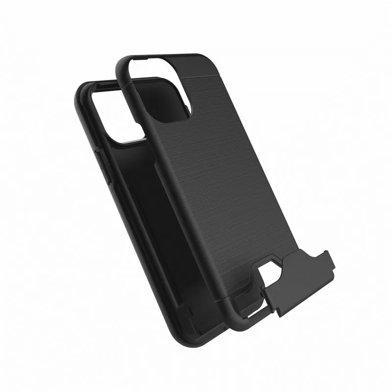 Модный чехол для телефона с держателем карт для iPhone 11 Pro 11 Pro Max 11 с карманом для кредитных карт для iPhone PC+ силиконовая задняя крышка с подставкой