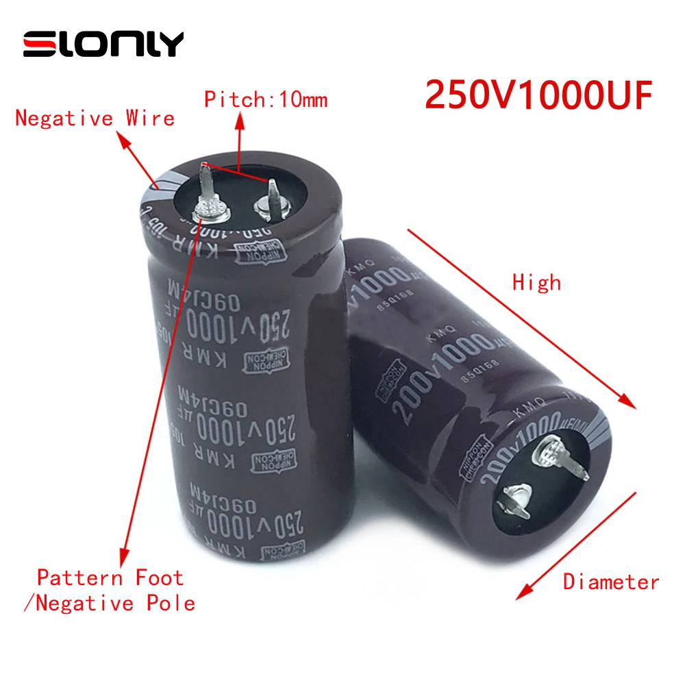 2pcs 1000uF 250V Black King Kong 250V/1000UF 22x50mm 25x35mm 25x40mm 25x45mm 30x30mm 30x45mm 35x40mm Capacitors