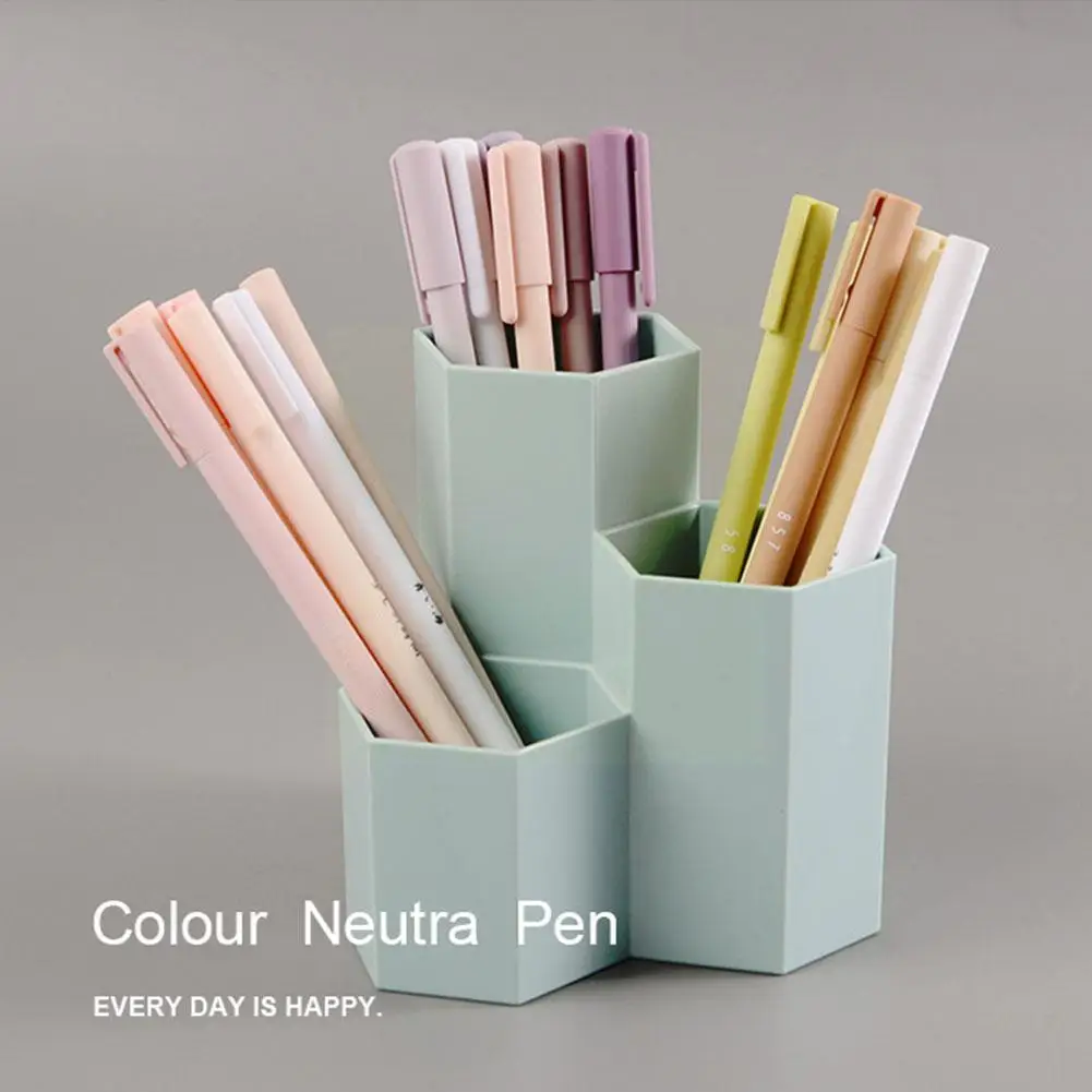 6pcs/set Creative Cute Morandi Series Simple And Fresh Diary Student Kawaii Gel Nib 0.5mm Pen Supplies Note Quick-d J1Q0 | Канцтовары