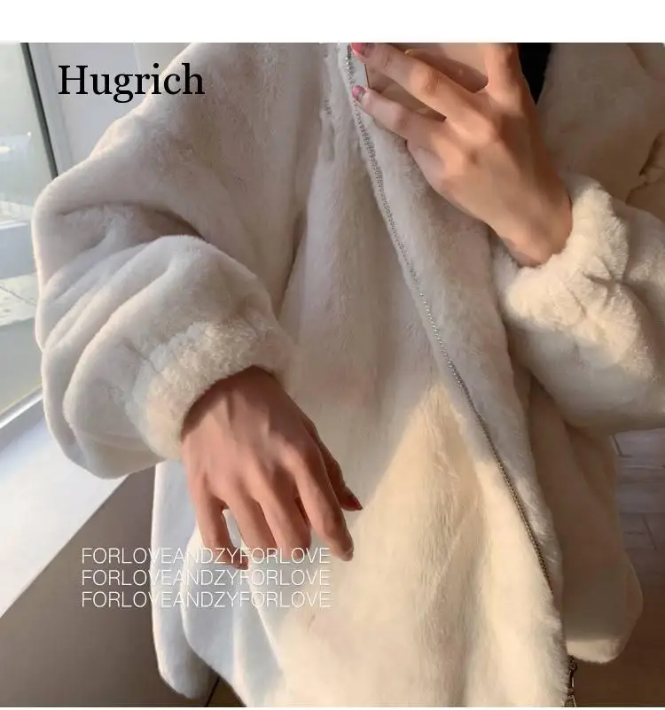 2020 Fashion Faux Fur Coat Winter Women Casual Hooded Slim Long Sleeve Winter Jacket Casaco Feminino